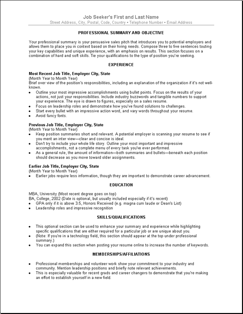 examples of cv. It#39;s a great example of how to